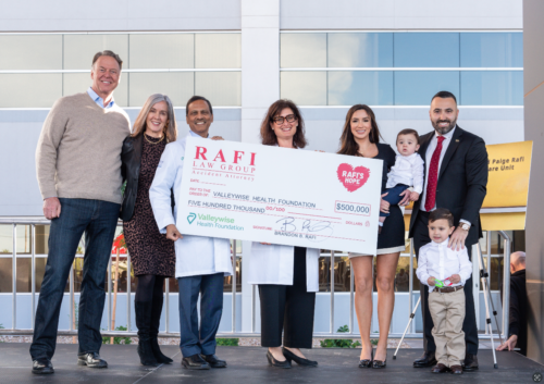 Valleywise Health Foundation Receives $500,000 Gift from Brandon B. and Paige Rafi of Rafi Law Group